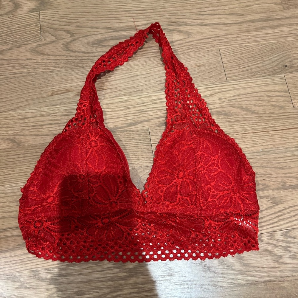 Rue 21 red halter bralette